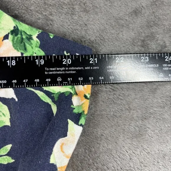 Old Navy Linen Floral Cami Jumpsuit NWT Boho Coastal Navy Floral Size 2X F109 - Picture 7 of 14